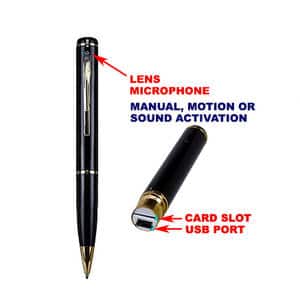 Spy pen commonly used for surreptitious workplace recording.