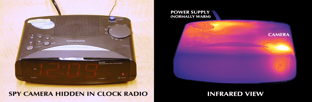 TSCM Clock Radio Infrared Comparison