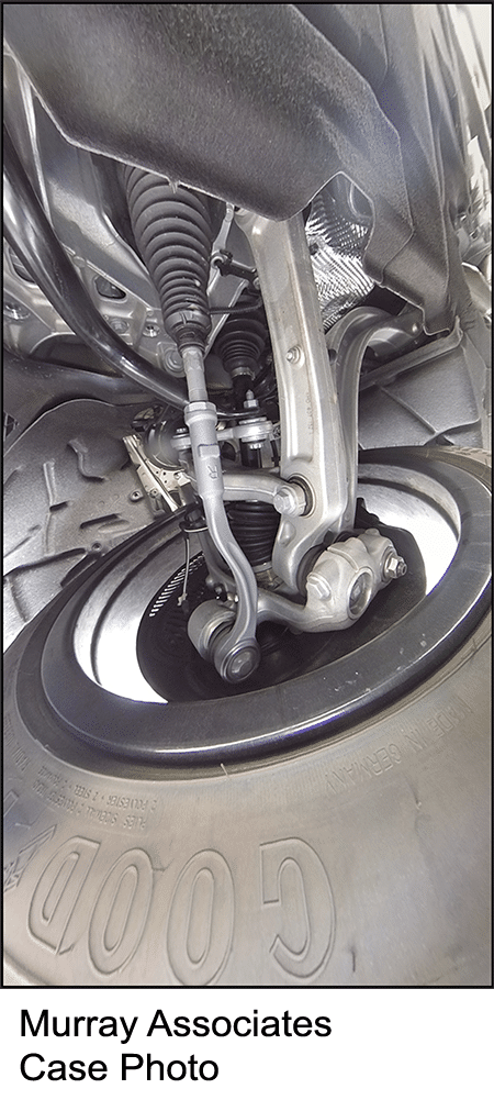 180º Photo of a Wheel Well. Murray Associates Case Photo.