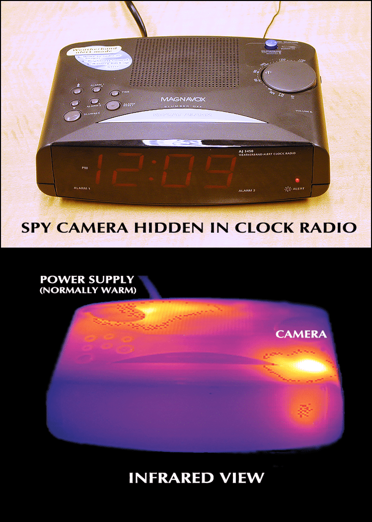 Thermal Emissions Spectrum Analysis - Infrared Bug Detection of a Clock Radio