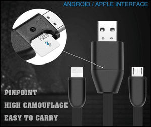 Graphic showing where a bug is hidden in a USB cable | Murray Associates