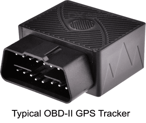 GPS Tracker Hiding in a Typical OBD-II Plug