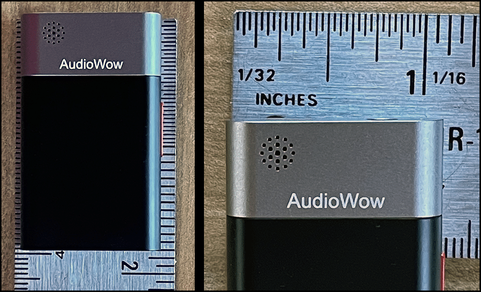 Audiowow Dimensions on Ruler