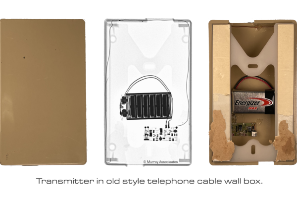 X-ray Comparison Phone Cable Box with Transmitter